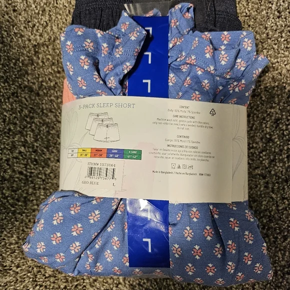 Jane and Bleecker Sleep Shorts (3 pairs) - Picture 2 of 3